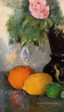 Fleurs et fruits Paul Cézanne Nature morte impressionnisme Peinture à l'huile